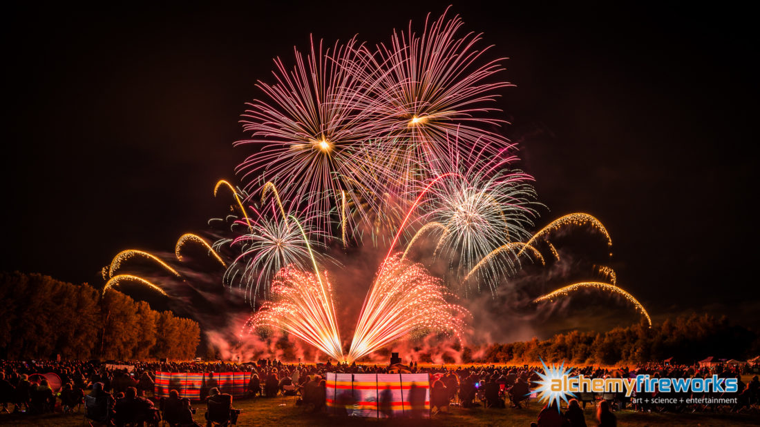 Beautiful professional fireworks display for catton hall festival of fireworks