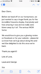 Email from a happy client!