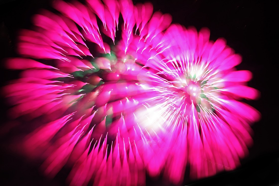 Pink bursts for Neasden Diwali fireworks display